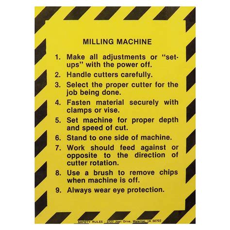 milling machine safety instructions